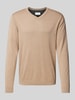 Tom Tailor Regular Fit Strickpullover aus reiner Baumwolle Sand