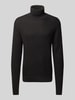 Casual Friday Rollkragenpullover mit Label-Detail Modell 'Karl' Black