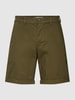 REVIEW Bermudas mit Paspeltaschen Olivgrün