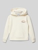 Jack & Jones Hoodie met labelprint, model 'FREDERIKSBERG' Ecru