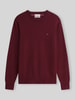 Tommy Hilfiger Sweter o kroju regular fit z mieszanki bawełny i kaszmiru Bordowy