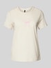 Vero Moda Regular Fit T-Shirt aus reiner Baumwolle Modell 'VANESSA' Offwhite