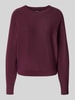 Vero Moda Sweter o kroju relaxed fit z dzianiny z mieszanki wiskozy model ‘HAPPYGLITTER’ Bordowy