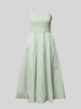 Amy Lynn Knielanges Cocktailkleid mit Smok-Details Modell 'Polly' Mint