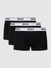 BOSS Trunks mit elastischem Logo-Bund im 3er-Pack Black