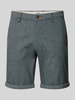 Jack & Jones Regular Fit Bermudas mit Strukturmuster Modell 'FURY' Dunkelblau