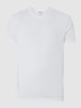 SELECTED HOMME T-Shirt mit geripptem Rundhalsausschnitt Modell 'RELAXCOLMAN' Weiss