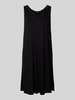 OPUS Sukienka mini z zaokrąglonym dekoltem w serek model ‘Winga’ Czarny