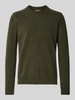 camel active Slim Fit Pullover in Strick-Optik Modell 'Chinile' Oliv