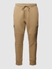 Polo Ralph Lauren Spodnie dresowe z detalem z logo w jednolitym kolorze Khaki