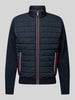 bugatti Sweatjacke mit Kontraststreifen Marine