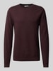 Jack & Jones Strickpullover mit Rundhalsausschnitt Modell 'OTTO' Bordeaux