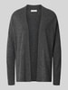 Christian Berg Woman Strickjacke in offener Passform Dunkelgrau Melange
