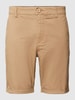 Knowledge Cotton Apparel Regular Fit Bermudas Modell 'CHUCK' Cognac