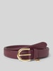 Lauren Ralph Lauren Leren riem met labelapplicatie Donkerrood