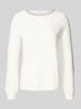 Christian Berg Woman Regular Fit Longsleeve aus reiner Baumwolle in Strick-Optik Offwhite