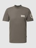 Napapijri T-shirt z naszywką z logo model ‘AMUNDSEN’ Antracytowy