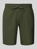 Only & Sons Shorts aus Baumwoll-Leinen-Mix Modell 'LINUS' Oliv
