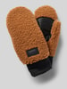 UGG Fäustlinge mit Label-Badge Modell 'UGGFLUFF MITTEN' Camel