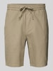 Only & Sons Shorts aus Baumwoll-Leinen-Mix Modell 'LINUS' Taupe