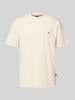 BOSS T-shirt met labeldetail, model 'Taut' Offwhite