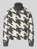 Vero Moda Regular Fit Rollkragenpullover mit Allover-Muster Modell 'HURLEY' Mittelgrau