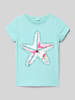 s.Oliver RED LABEL Regular Fit T-Shirt mit interaktivem Design Aqua
