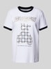 Guess Activewear T-Shirt mit Label-Motiv-Print Weiss