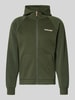 Jack & Jones Regular Fit Sweatjacke mit Logo-Print Modell 'Thatcher' Oliv