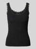 Only Regular Fit Tank Top mit Frill am Saum Modell 'SARA' Black