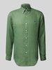 Polo Ralph Lauren Regular fit linnen overhemd met button-downkraag Donkergroen