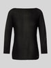 More & More Strickpullover mit U-Boot-Ausschnitt Black