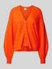 ICHI Gebreide cardigan met structuurmotief, model 'BOSTON' Rood