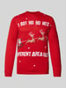 Only & Sons Gebreide pullover met ribboorden, model 'XMAS' Rood