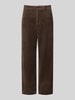 Selected High Waist Cordhose mit Bundfalte Luke Schoko