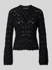 Vero Moda Damen Cardigan mit Strickmuster Black