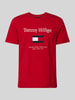 Tommy Hilfiger Regular fit T-shirt van puur katoen Rood