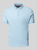 HECHTER PARIS Poloshirt mit kurzer Knopfleiste Hellblau