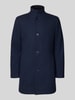 MCNEAL Lange jas met opstaande kraag en steekzakken Donkerblauw