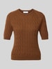 Rich & Royal Slim Fit Pullover aus Woll-Mix mit Kaschmir-Anteil Camel