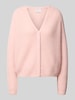 Hemisphere Strickjacke aus Kaschmir-Baumwoll-Mix mit V-Ausschnitt Rose
