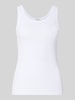 s.Oliver RED LABEL Slim Fit Tanktop aus Baumwoll-mix Weiss