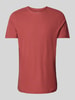 MCNEAL T-shirt z prążkowanym okrągłym dekoltem Rdzawoczerwony