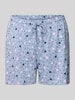 Jake*s Casual Relaxed fit korte pyjamabroek met tunnelkoord Bleu