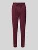 Only Regular fit trainingsbroek van viscosemix, model 'POPTRASH' Bordeaux gemêleerd