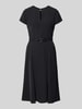 Lauren Ralph Lauren Knielanges Kleid mit Taillengürtel Black