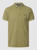 Superdry Poloshirt met logostitching, model 'VINT DESTROY' Olijfgroen