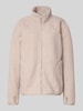 PIECES Relaxed Fit Teddyjacke mit Stehkragen Modell 'SAIDA' Offwhite