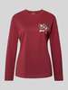 Jake*s Casual Pyjama-Oberteil mit Motiv-Print und Rundhalsausschnitt Bordeaux