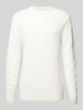 Casual Friday Gebreide pullover met structuurmotief, model 'Karl' Offwhite